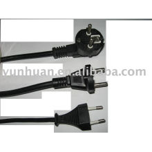 VDE certified power cable wire line cord European type EU connector mains lead